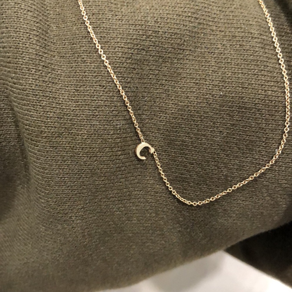 Delicate Crescent Moon Necklace in Gold